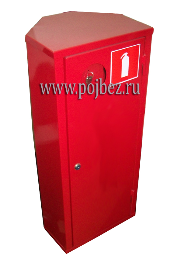 ШПО-106 шкаф для огнетушителя угловой металлический пожарный