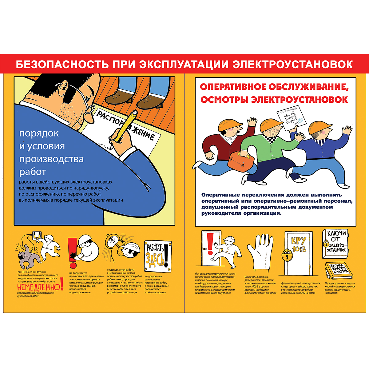 Комплект плакатов "Безопасность при эксплуатации электроустановок"