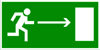 Знак E-03 Направление к эвакуационному выходу направо