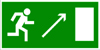 Знак E-05 Направление к эвакуационному выходу направо вверх