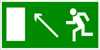 Знак E-06 Направление к эвакуационному выходу налево вверх
