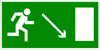 Знак E-07 Направление к эвакуационному выходу направо вниз