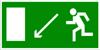 Знак E-08 Направление к эвакуационному выходу налево вниз