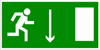Знак E-09 Указатель двери эвакуационного выхода (правосторонний)