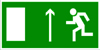 Знак E-12 Направление к эвакуационному выходу прямо (правосторонний)