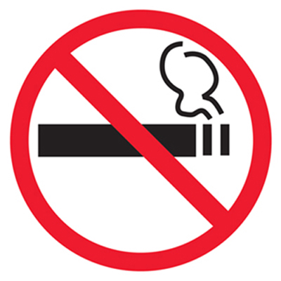 Знак о запрете курения (Приказ Минздрава России от 30.05.13 г. №340н), купить на пленке самоклеющейся, фотолюминесцентный, на пластике
