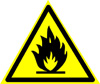 Знак W-01 Пожароопасно Легковоспламе- няющиеся вещества