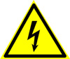 Знак W-08 Опасность поражения электрическим током