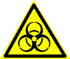 Знак W-16 Осторожно Биологическая опасность (Инфекционные вещества)