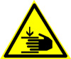 Знак W 27 Осторожно Возможно травмирование рук